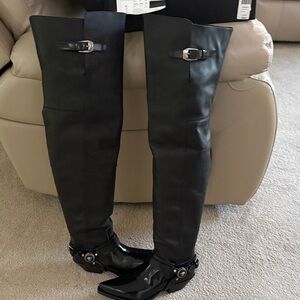 Versace Black Over the Knee Boots